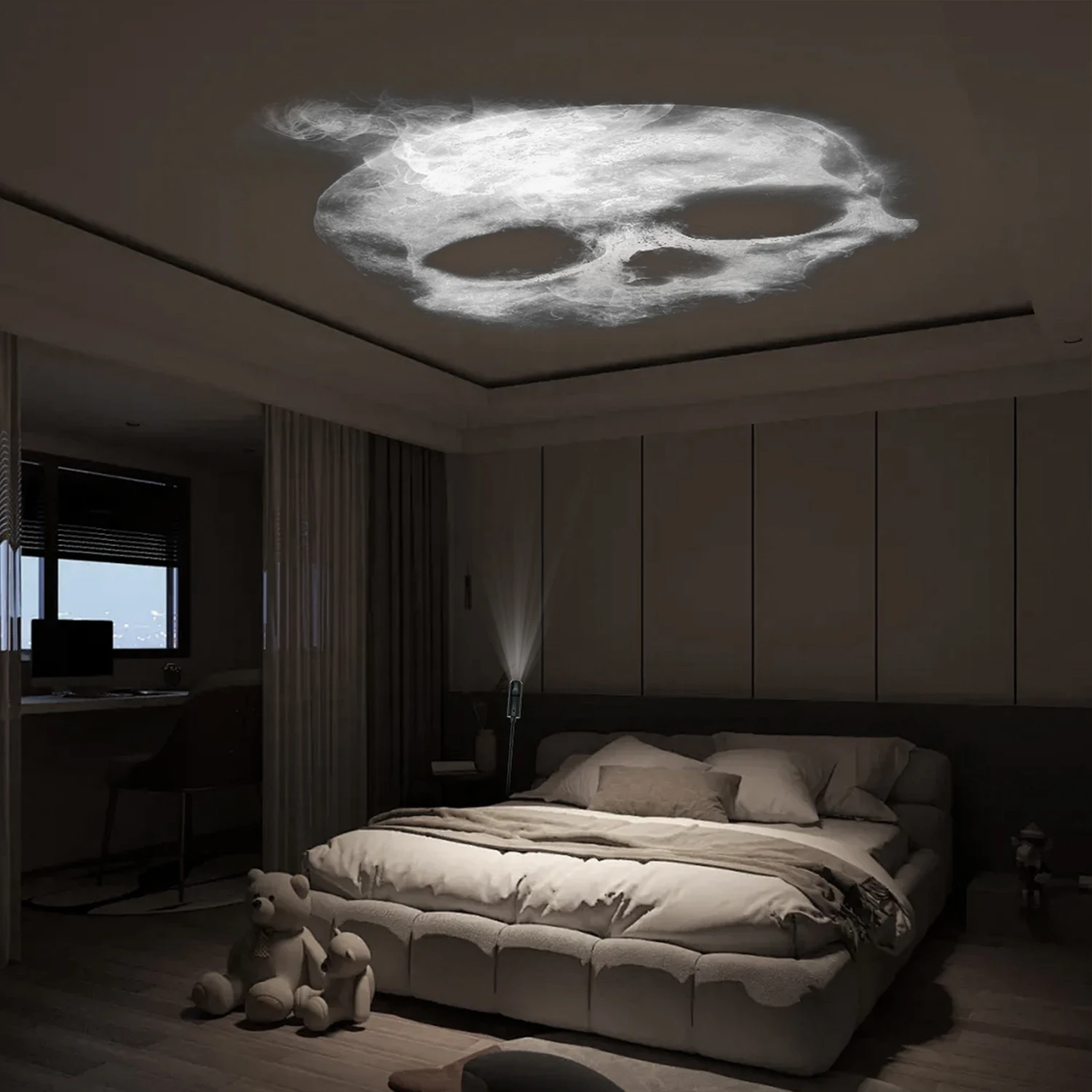 skull projection lamp