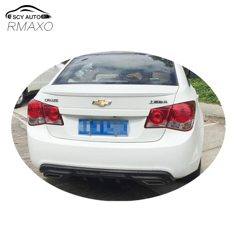 For Chevrolet Cruze Spoiler 2009-2013 Cruze spoiler High Quality ABS Material Car Rear Wing Primer Color Rear Spoiler