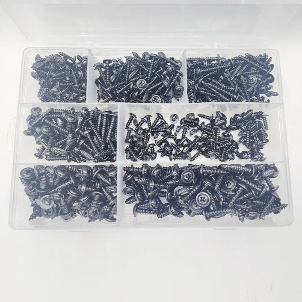 

700pcs/set Carbon Steel Self-drilling Screw Fully Threaded Rust-Resistant Cross Recessed Screw High Hardness Circuit Board Screw