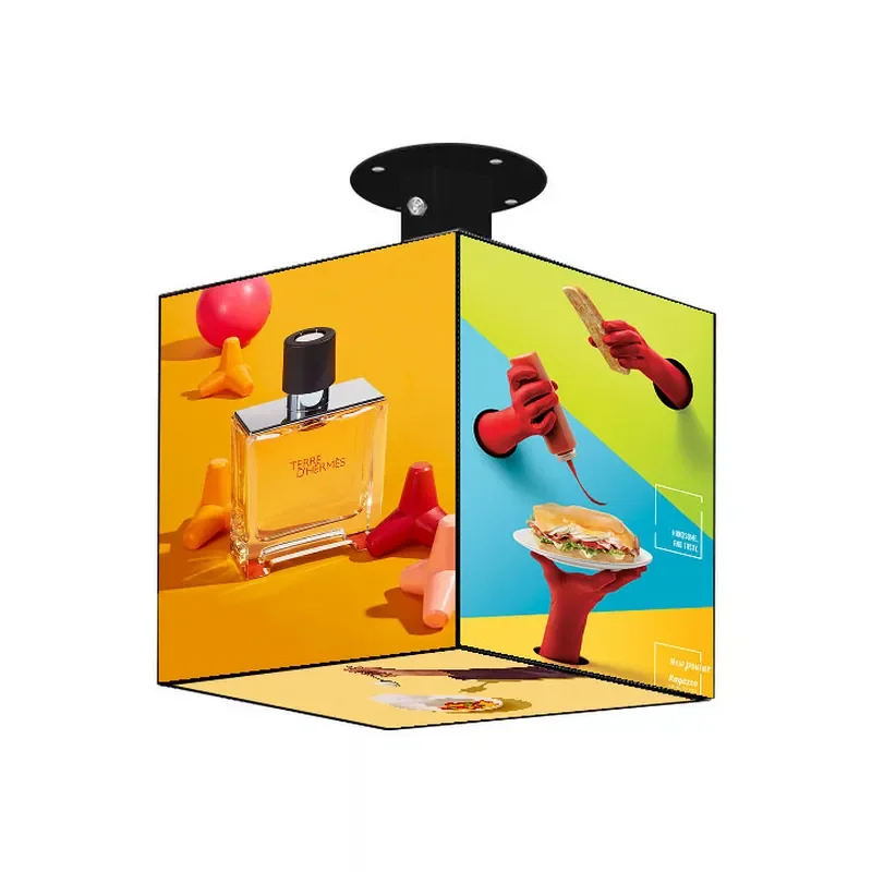 New Design 5 Side P2.5 P3 P3.91 P4 Full Color HD Indoor Flexible Advertising LED Video Wall Small Cube LED Display