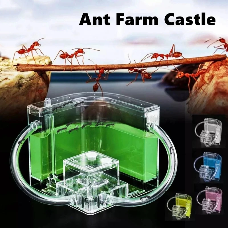 Ant Farm Castle Connecting Tube Anthill Habitat Workshop House Kit Educatinal Toys Study Insect Behavior Maze Mimetic Ecosystem