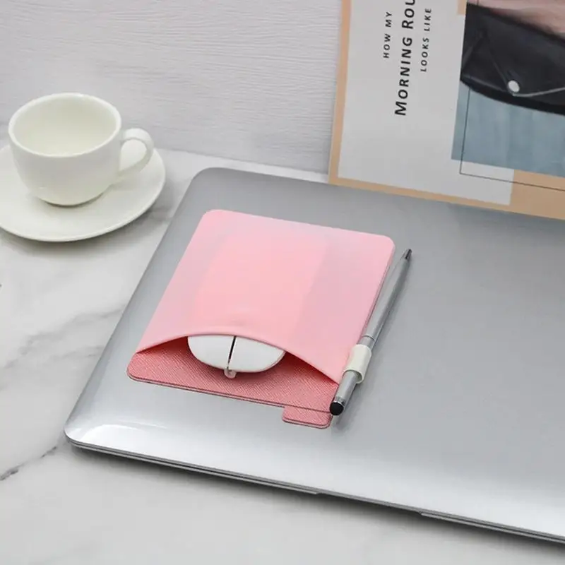 Laptop Storage Bag External Hard Drive Holder Adhesive Reusable Organizer Computer Tablet Accessories for Mouse Cables Battery
