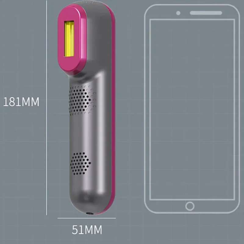 Фотоническое устройство для удаления волос с точкой льда, мини-портативный 5-скоростной безболезненный ледяной интенсивный импульсный светотерапевтический аппарат