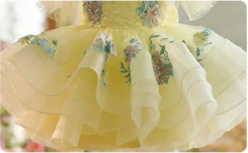 Children's Princess Ball Gown Host Performance Wedding Birthday Baptism Party Girls Dresses Vestidos Bridesmaid Dresses