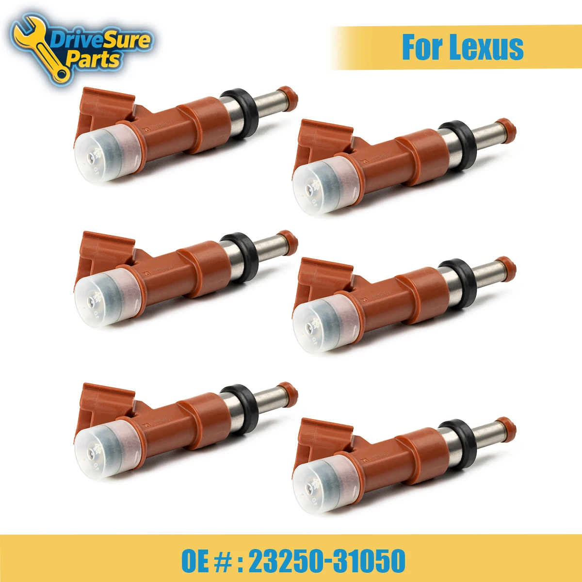 23250-31050 6PCS Fuel Injectors Nozzle For Lexus RX350 23250-31050 23250-0P040 61319194825 23209-31050 Car Accessories