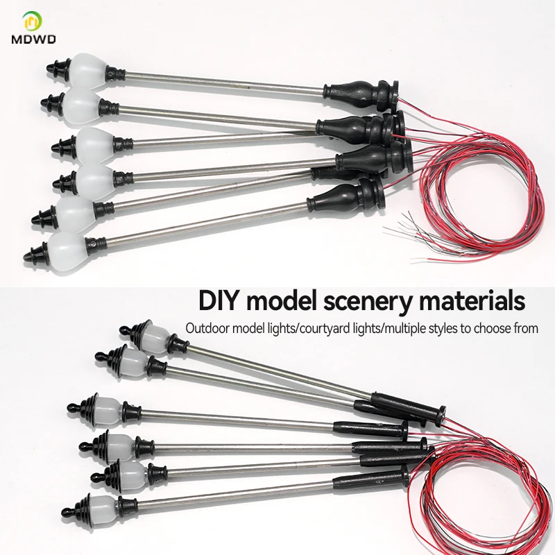 

5 шт. модель железнодорожного фонаря 3 В теплый белый светодиодный парковый фонарь 45 мм масштаб HO/N 1: 160/1:87 модель поезда пейзажный декор макет