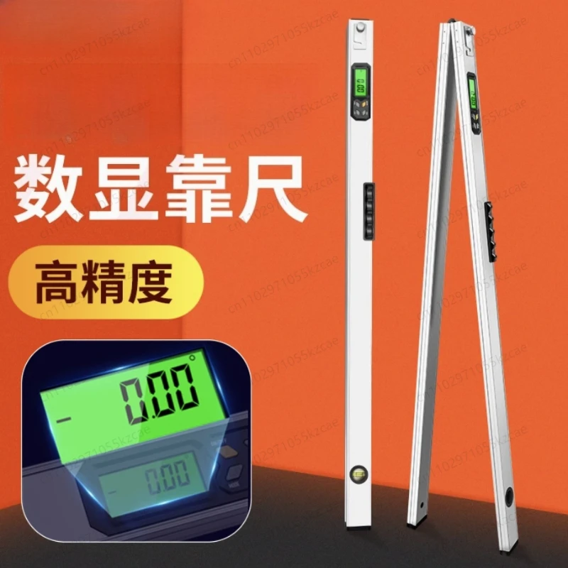 High Precision Digital Magnetic Level Ruler 2m Foldable, Aluminum Alloy Electronic Leveling Tool for Leveling & Alignment