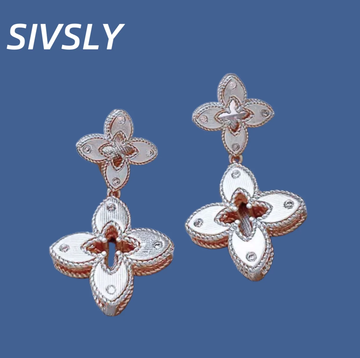 

Hot-selling hollow earrings, luxurious and fashionable, suitable for all occasions, elegant stud earrings, fashionable accessori