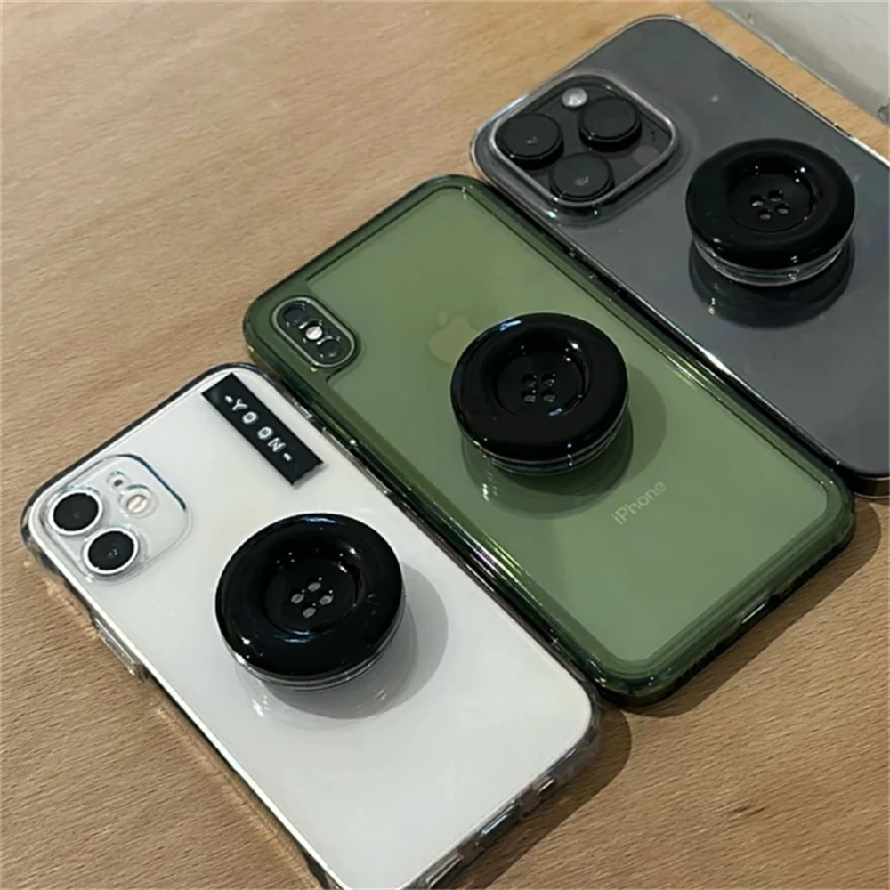 Ins красочная кнопка для телефона Griptok, держатель для кольца на палец, подставка для IPhone 17 Pro, складной однотонный карманный складной кронштейн для розетки