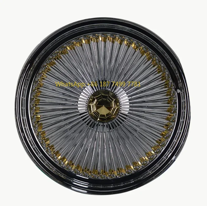 

High-End Quality New Steel Forged Luxury Racing Customized PCD 127mm/114.3mm/120.65mm Front/Rear Wire Wheels Chrome Finish