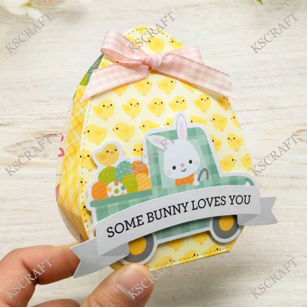 KSCRAFT Egg Treat Box Cutting Dies Stencils for DIY Scrapbooking Decorative Embossing DIY Paper Cards