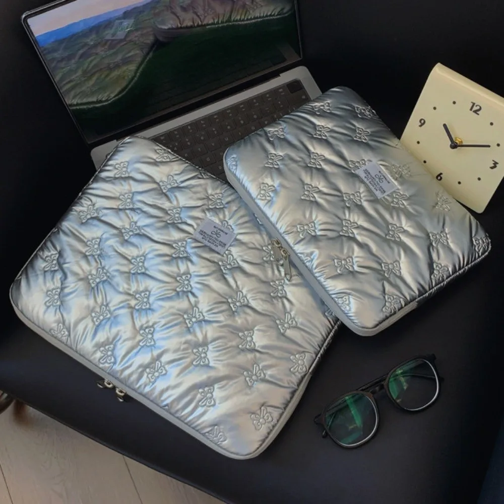 

Glossy Bow Cartoon Laptop Bag Shockproof Waterproof Tablet Sleeve Bag Portable Kawaii Girl Computer Bag Laptop/Notebook/Tablet