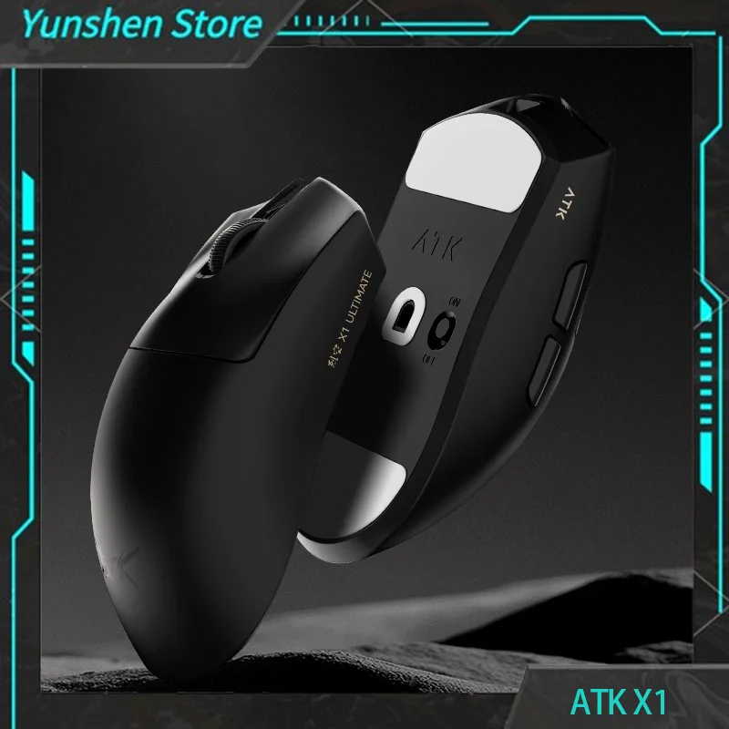 Atk X1 Ultramate 2.4g Dual-Mode Lightweight Wireless Mouse Paw3950uitra 8k Large Gaming Office Mouse For Pc Windows Macos