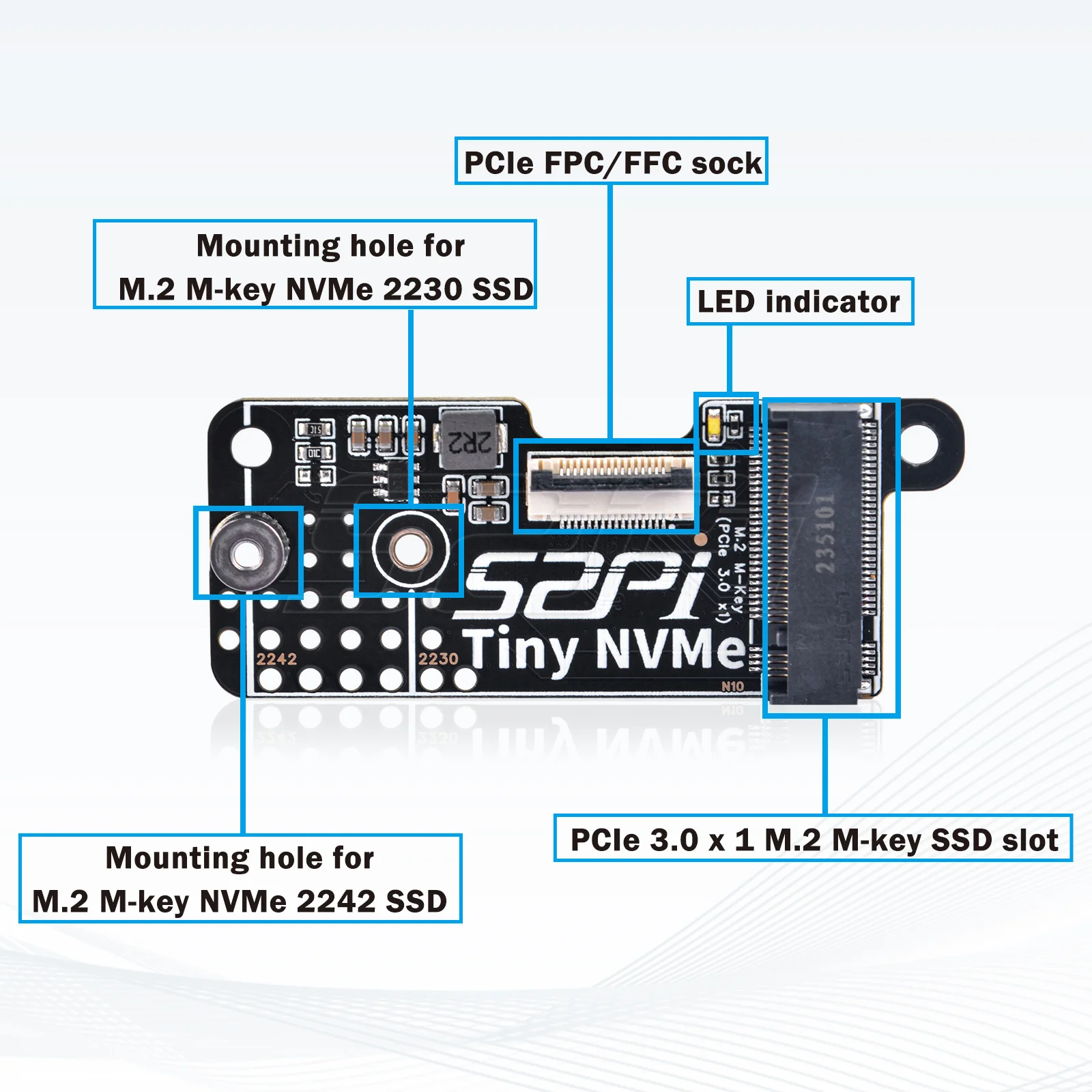 Płytka adaptera 52Pi N10 Tiny NVMe SSD dla Raspberry Pi 5