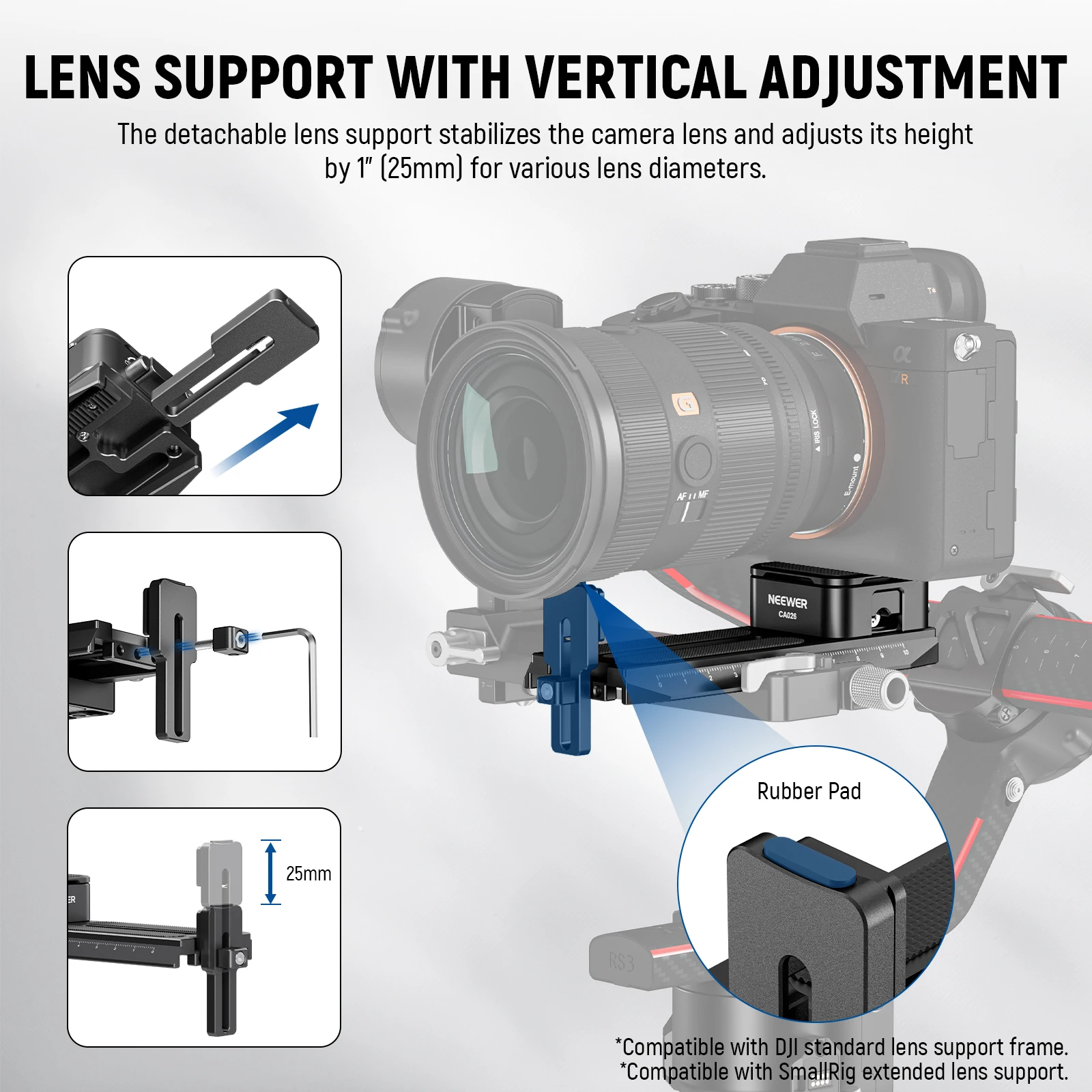 NEEWER Arca Quick Release System for Handheld Gimbals with 1