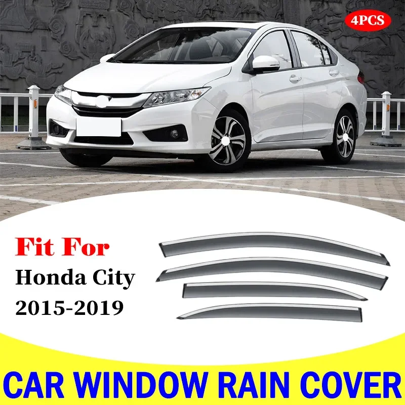 Козырек для окна для Honda City 2015-2019, защитный экран от дождя для автомобиля, дефлекторы, навес, крышка, внешние аксессуары для стайлинга автомобиля, запчасти