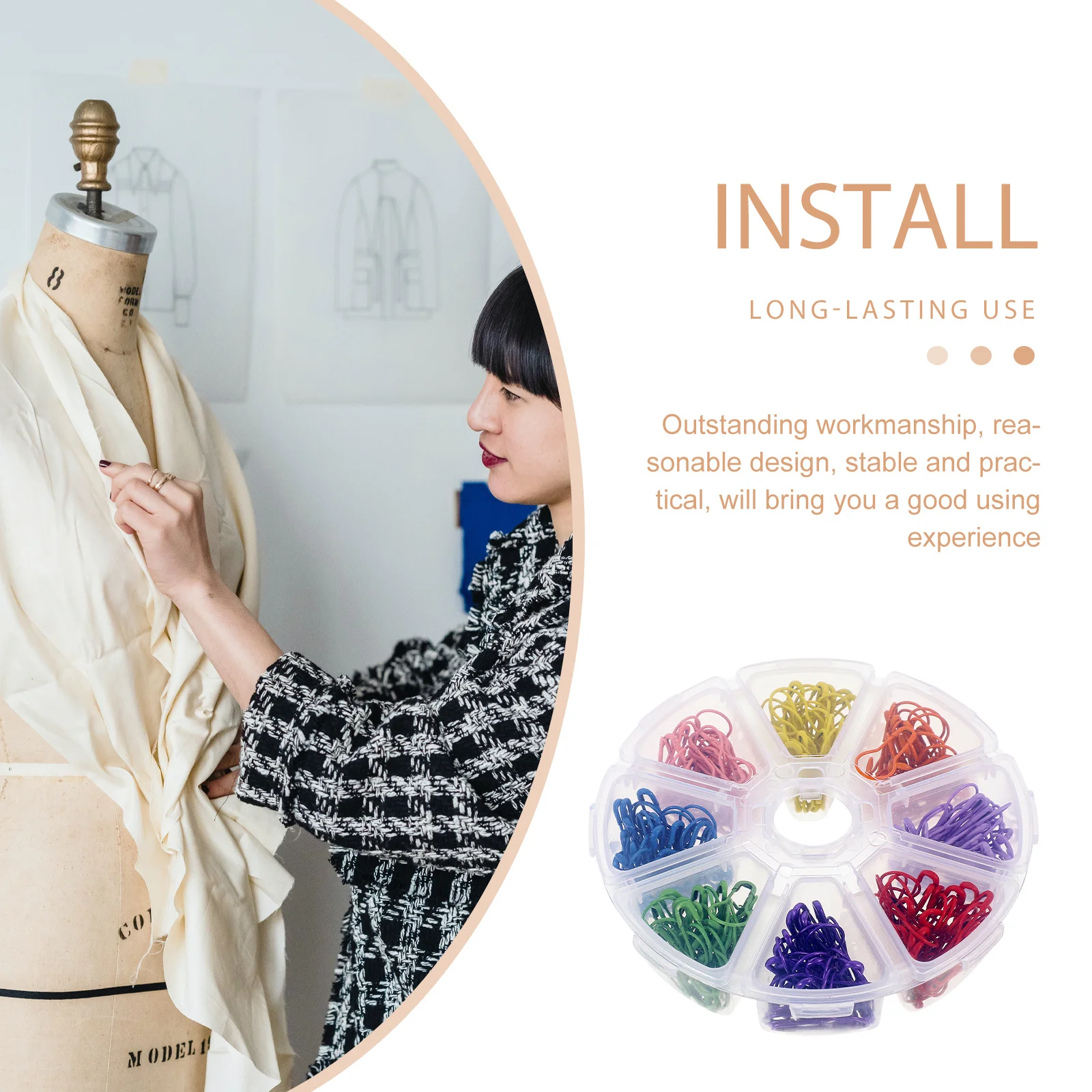 320 قطعة دبابيس أمان على شكل القرع دبابيس لمبة معدنية للملابس تثبيت علامة DIY بها بنفسك الحرفية صنع الخياطة اكسسوارات دبوس الزخرفية #3