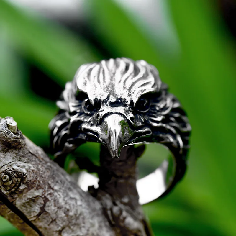 BEIER 2023 New Style Stainless Steel Viking Eagle Ring American Style Heavy High Quality Men\'s Cool Ring  Animal Jewelry