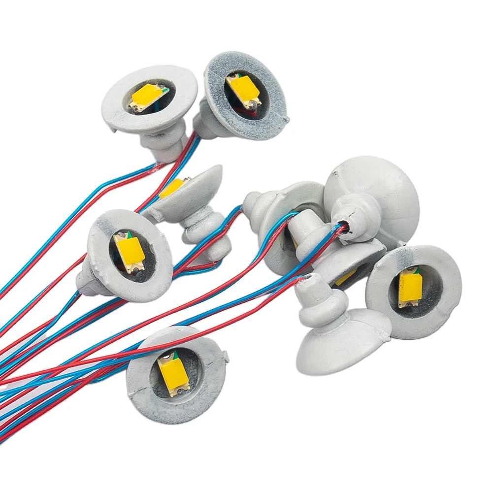 Model Painted Lights Posts Led Resistors Street Light Wall Lamp White 10 Pcs 20mA 3V DC Be Lighted Ceiling Lamps
