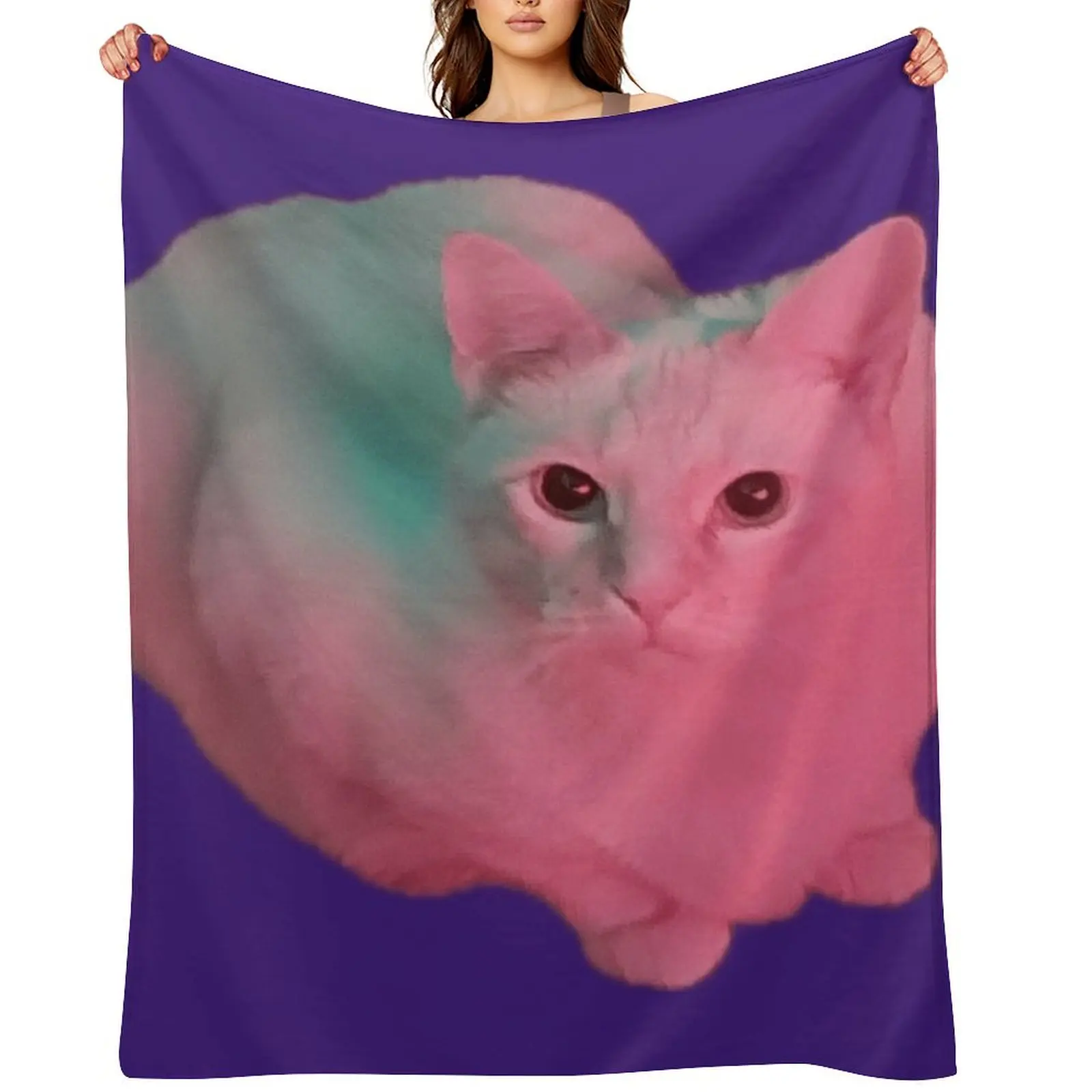 

Mayonnaise cat Throw Blanket Comforter Thins Flannel Moving Blankets
