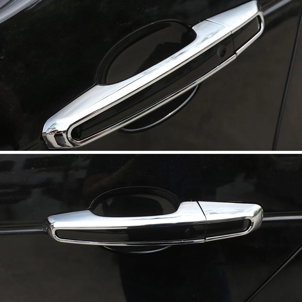 For Land Rover Range Rover Sport L494 Vogue L405 Evoque Discovery 5 L462 Sport Bright Silver Car Door Handle Cover Trim Frame
