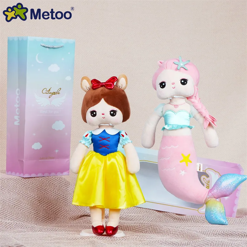 Original Metoo Angela Plush Doll Mermaid Snow White Cute Princess For LOVELOCKBEAR Customized Kid Soft Toys Baby Birthday Gift