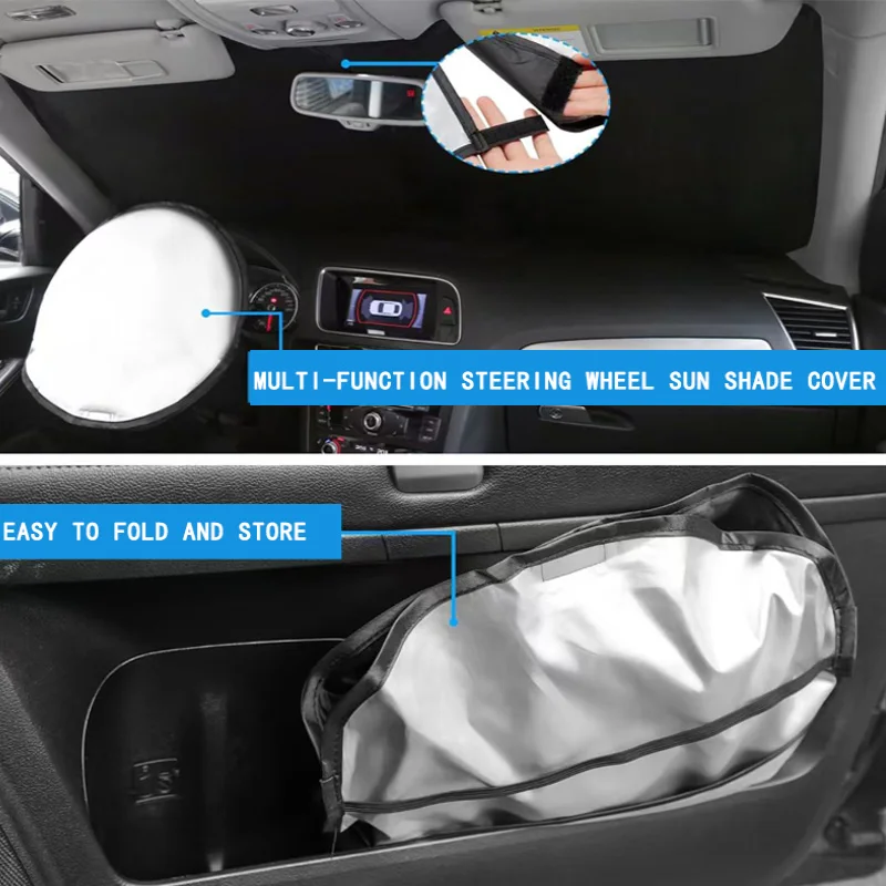 Steering wheel Car Sun Visor For BMW XM PHEV 2023~2027 Summer Cooling Auto Accessories Front Windshield Sunshade Heat Insulati