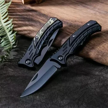 Acampamento ao ar livre EDC aço inoxidável Survival Knife, aço inoxidável Folding Knife, Multi Funcional Pocket Knife para Camping, Novo