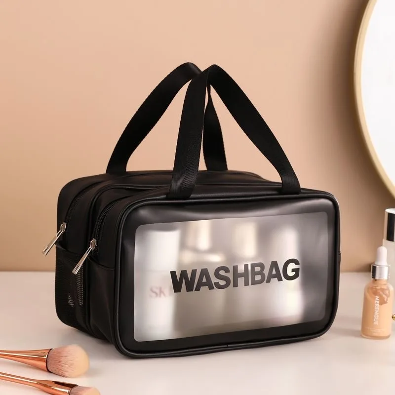 

New waterproof small daisy portable transparent makeup bag with large capacity portable fashion storage bag