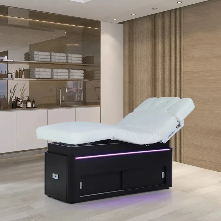 

Esthetician Therapy Spa Wellness Treatment Salon Electric 3 Motor Extension Lash Facial De Massage Bed