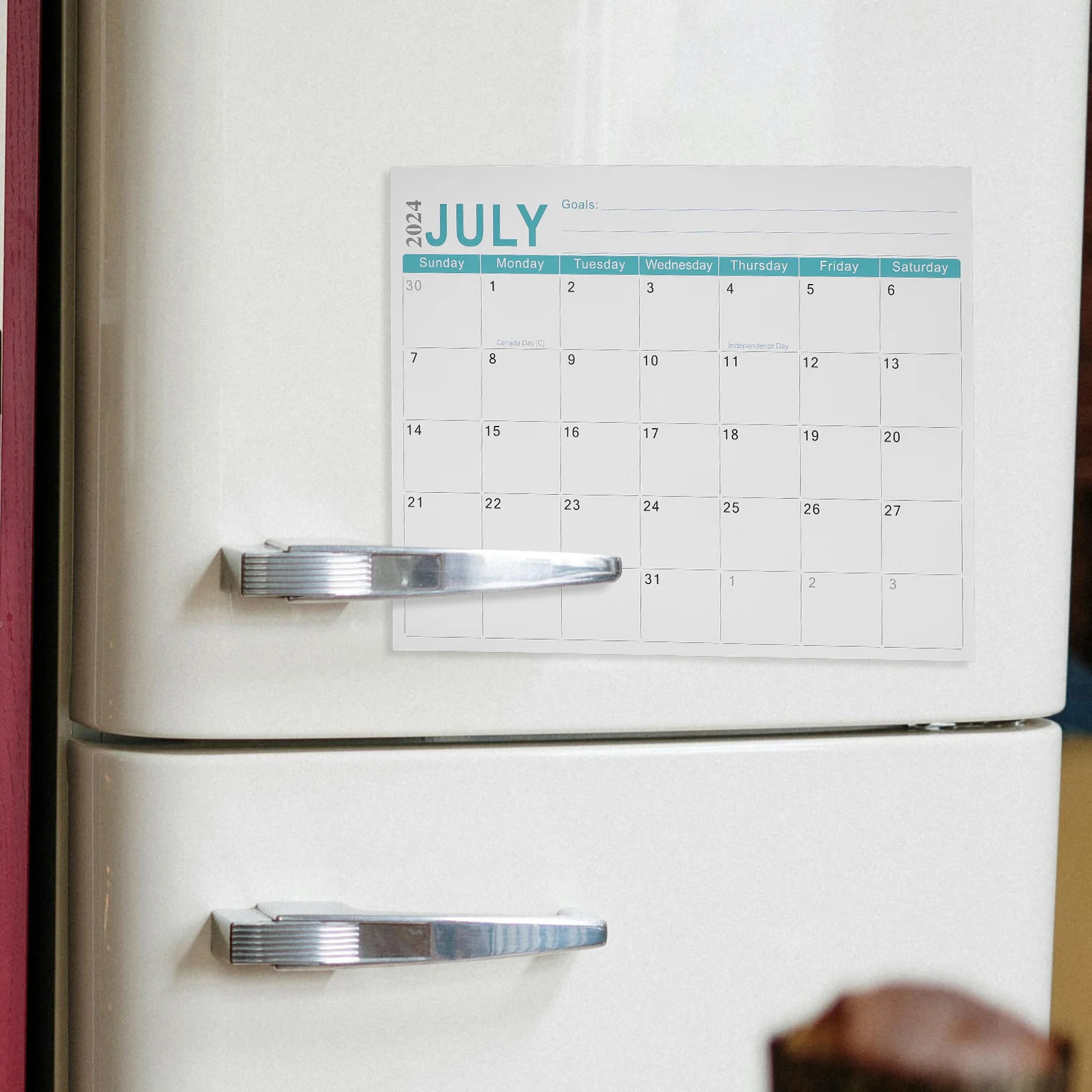 Wall Calendar Magnetic Refrigerator for Fridge Paper Whiteboard Decorative English Calendars