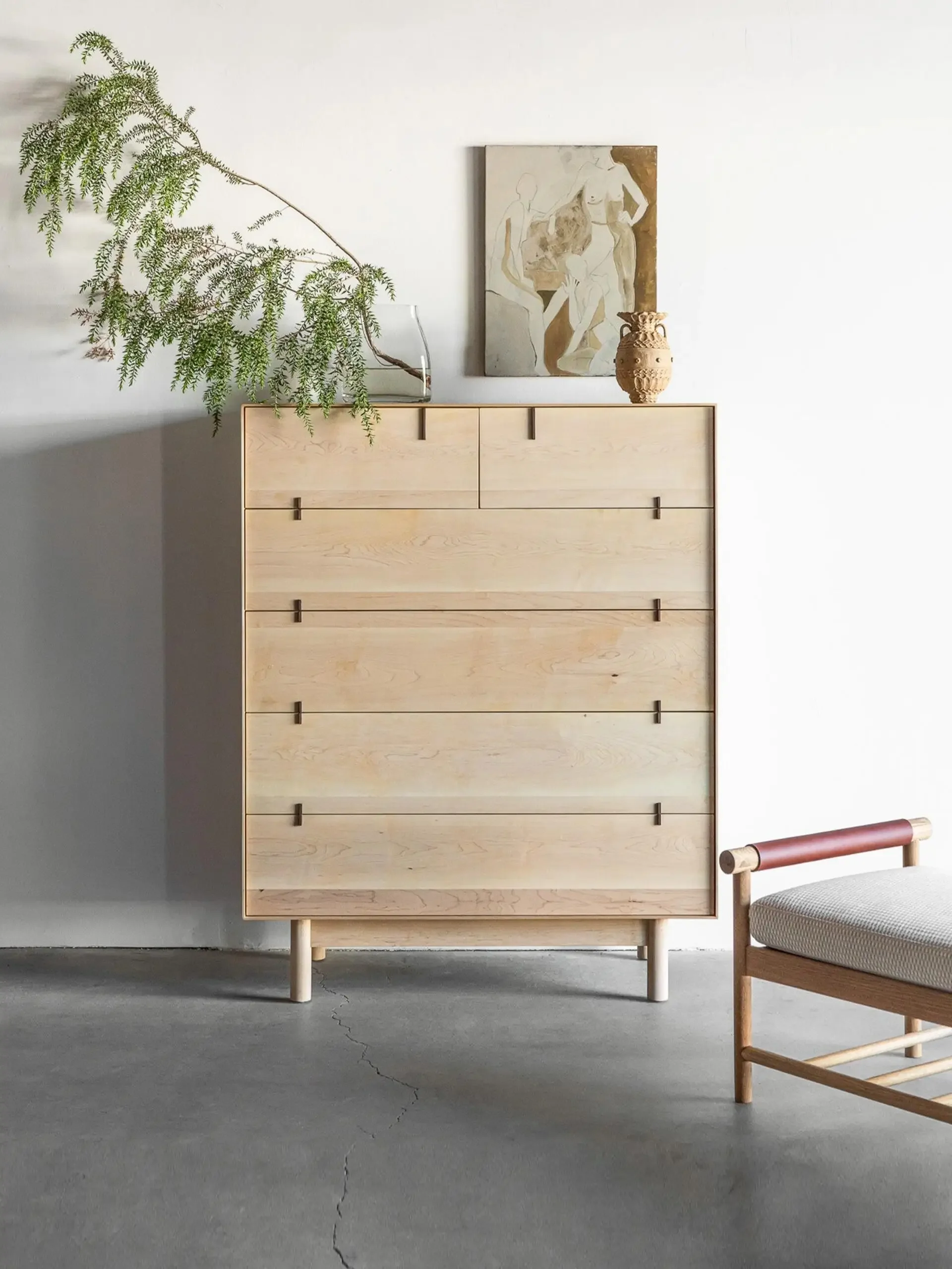 

Solid Wood Ash Storage Chest of Drawers Small Apartment Nordic and Japanese Style Simple Living Room Side Cabinet Log Style