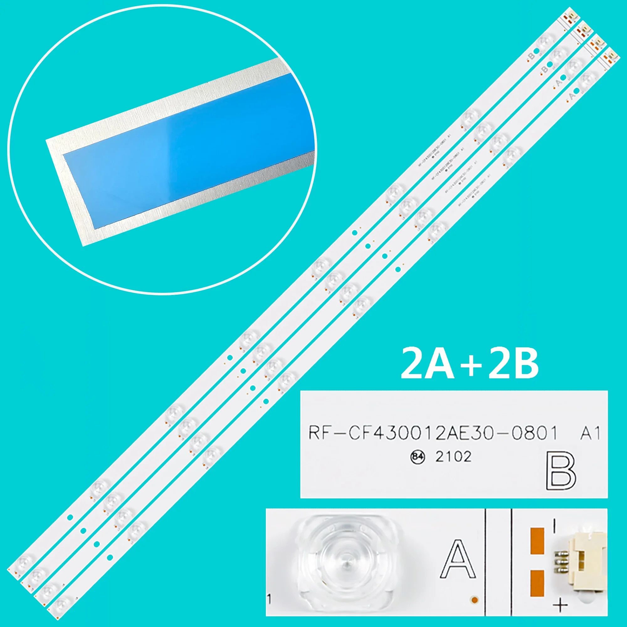 

LED BackLight Strip For LT-43VAQ6235 LT-43VAQ7100 43UL4C63D LT-43VAQ7200 LT-43KQ800 LC430EQQ (SM)(A3) 43QF5D53DB