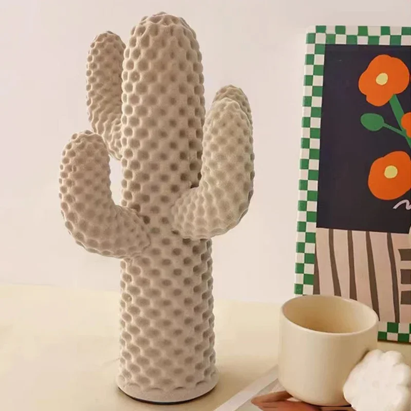Modern Cactus Figurine Luxury Miniature Sculpture For Living Room Creative Funny Gift Home Decoration Ornament
