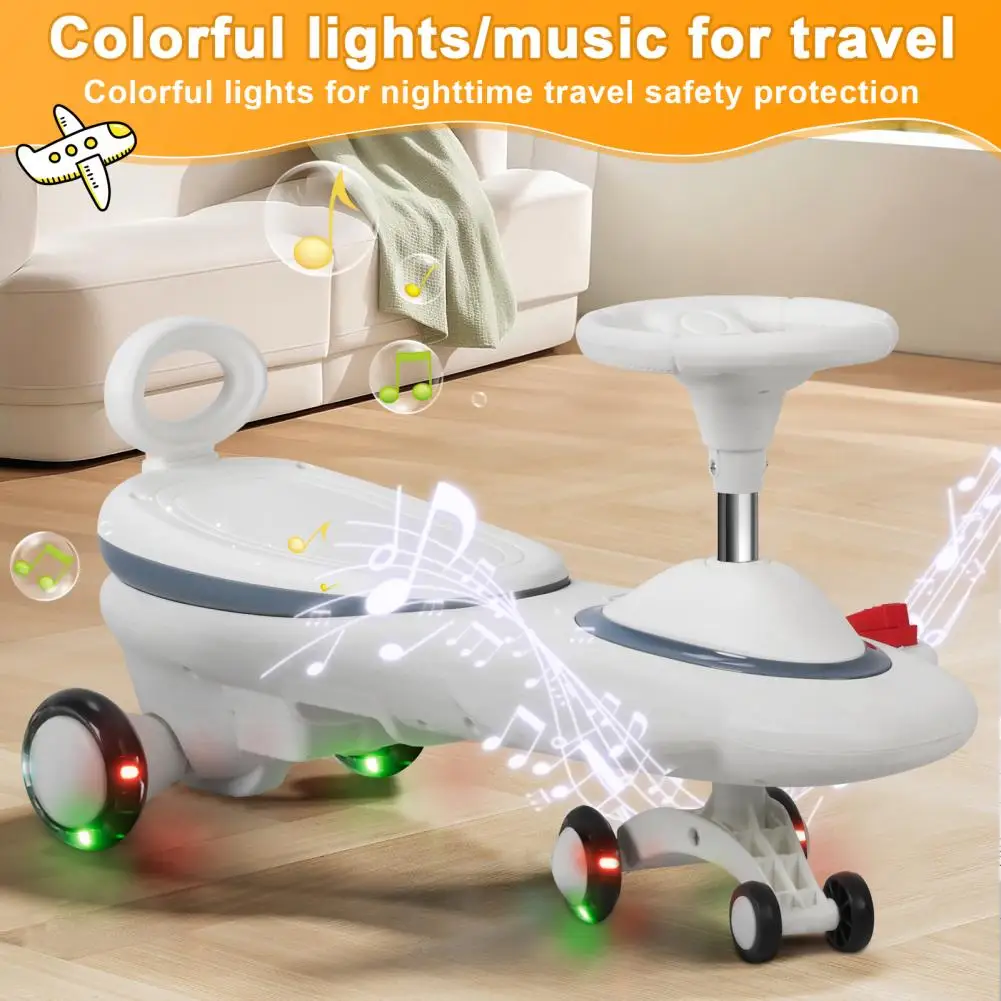 Coche eléctrico Wiggle de 6,7 V con Pedal y música, juguete oscilante 2 en 1, juguete giratorio para niños con luz intermitente, regalo para niños