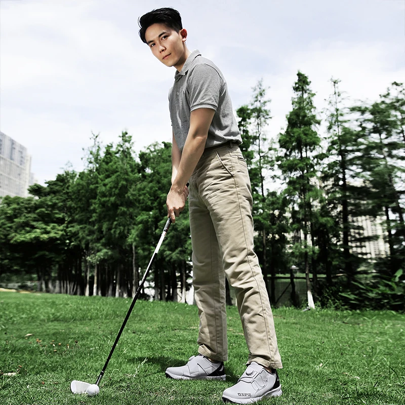 Golf ayakkabıları erkekler ve kadınlar için su geçirmez anti-skid dönen toka ayakkabı bağı hareketli tırnak nefes eğlence GOLF sneakers P619