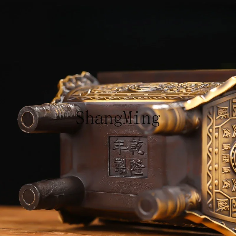 

CL copper tripod ornament brass square tripod household living room pure copper decoration TV cabinet store