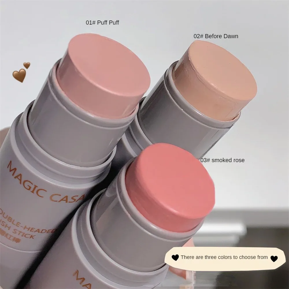 Blush Cream Natural Swelling Color Water Proof Long Lasting Color Portable Double Head Sponge Face Makeup Concealer Monochrome