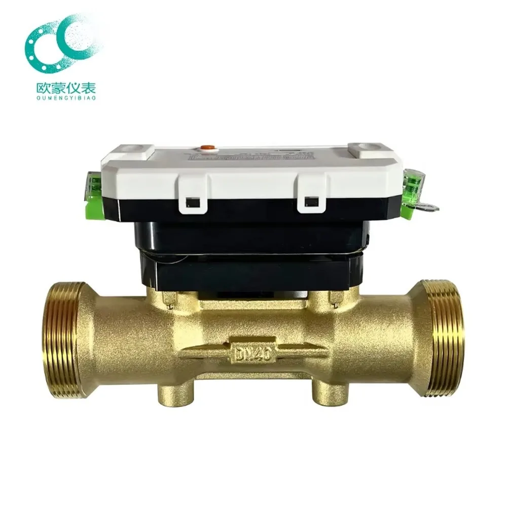 Industrial High Precision Ultrasonic Brass Flow Meter LCD Display RS485 Output DN15 DN25 DN50 Water Oil Liquid