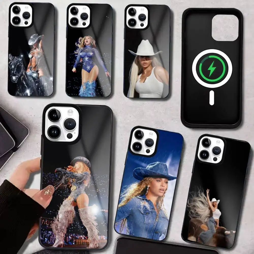 

B-Beyonce Cowboy Carter Phone Case For iPhone 17, 16,15,14,13,12,11 Plus,Pro Max, Others New Magnetic Wireless Charging