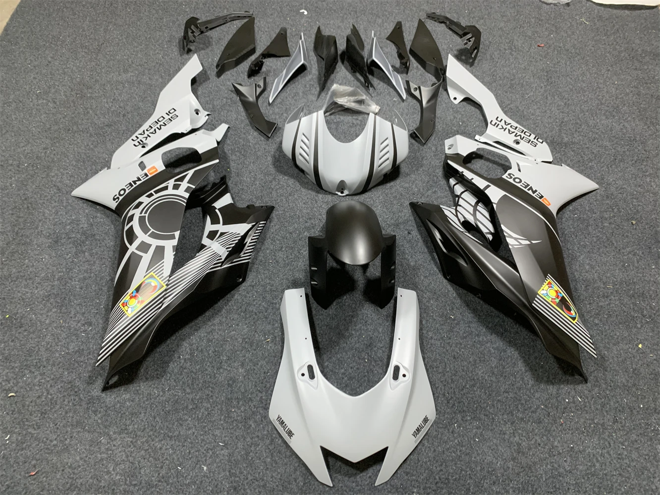 

Motorcycle Fairing kit for Yamaha R6 17-22 YZF600 2017 2018 2019 2020 2021 2022 Fairing Matte black matte cement grey