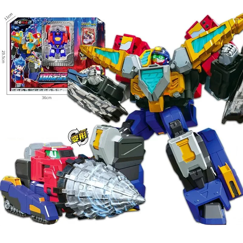 メタルカードボットシーズン 2 ブルーコップ S 変身ロボットから車のアクションフィギュアカード変換車 Musclehyde モデルおもちゃ