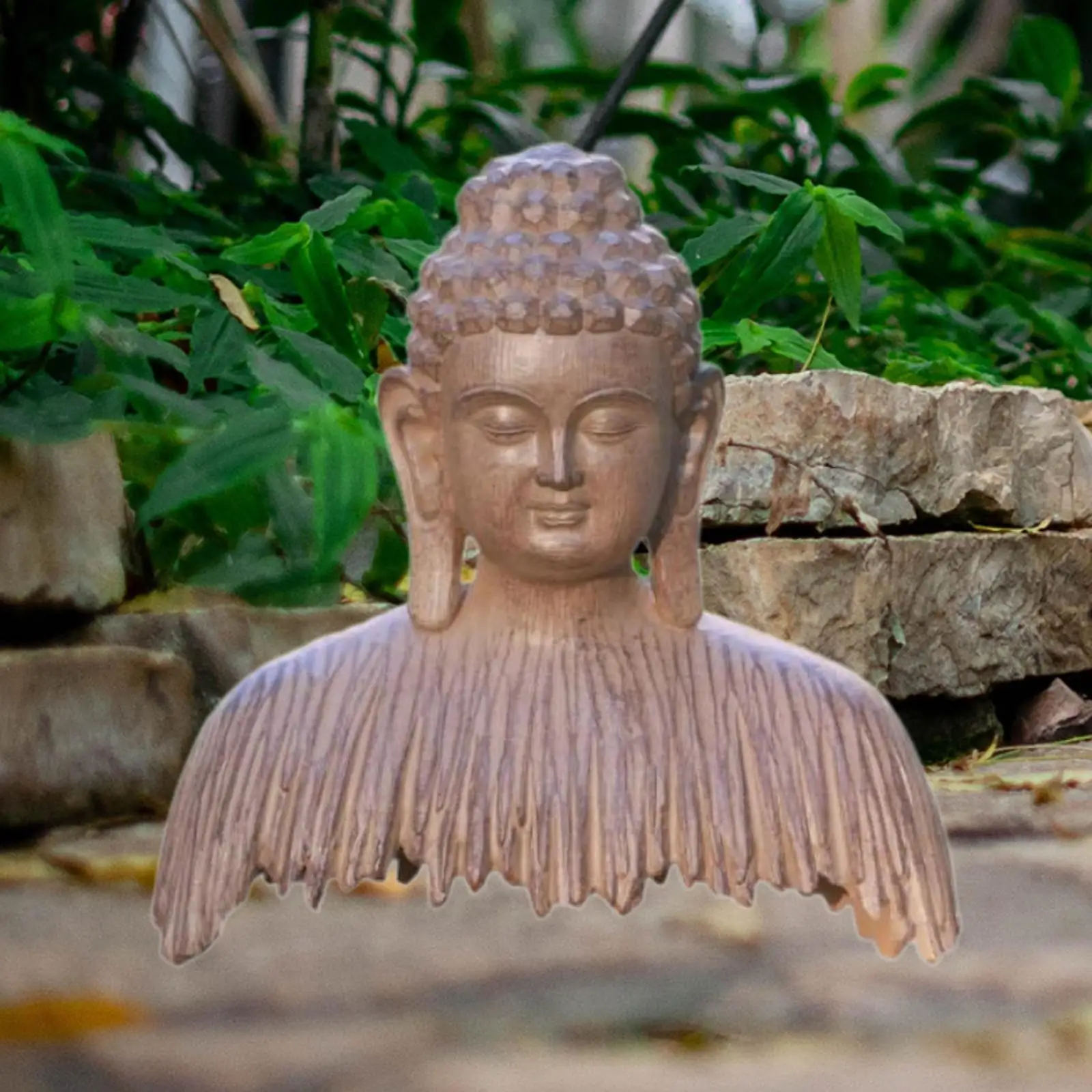 Buddha Garden Statue Desktop Ornament Collectible Feng Shui Decor Decorative Sculpture Buddha Figurine for Balcony Desk Porch