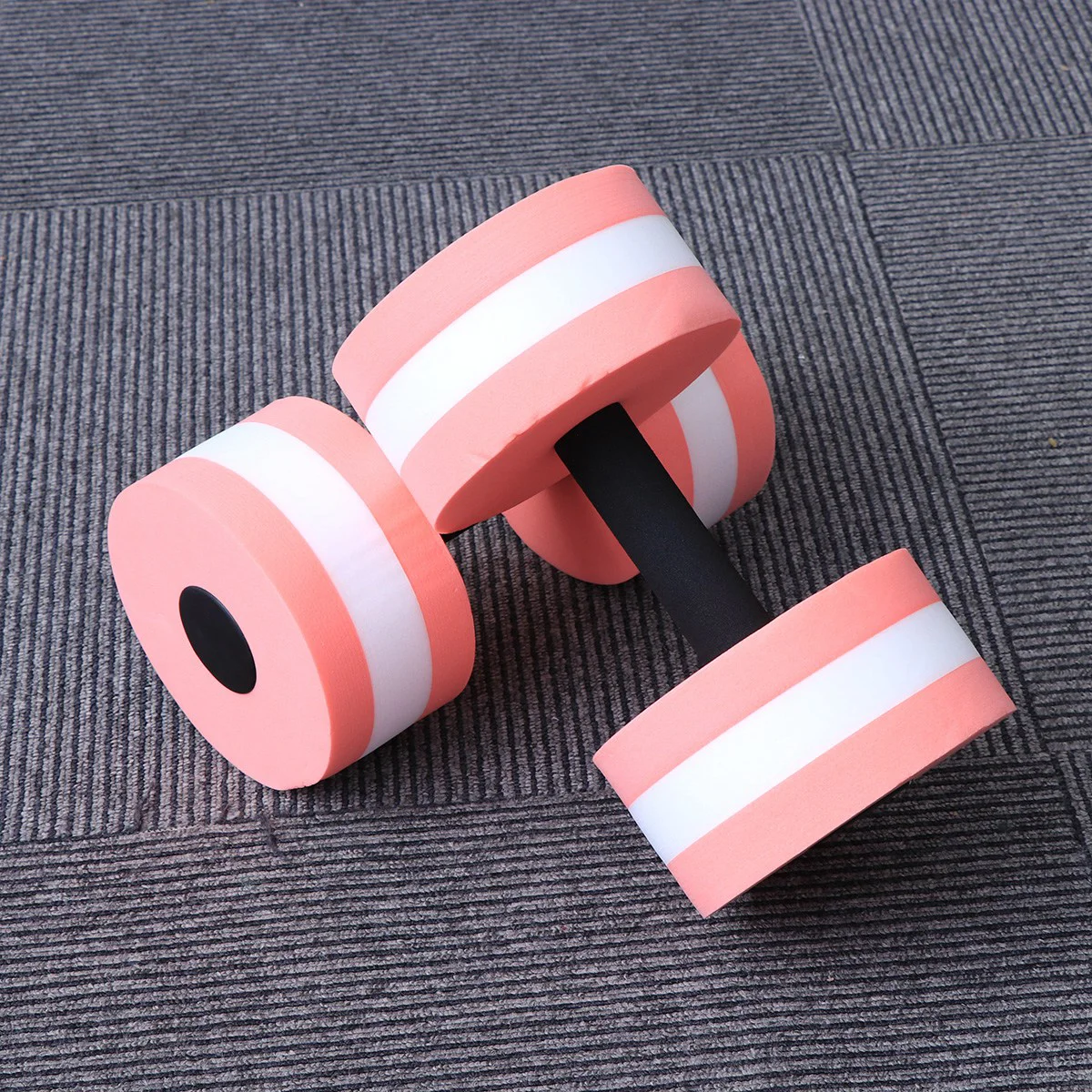 2 PCS Pink Aquatic Dumbbells Pool Low Water Absorption Exercise Equipment Barbells for