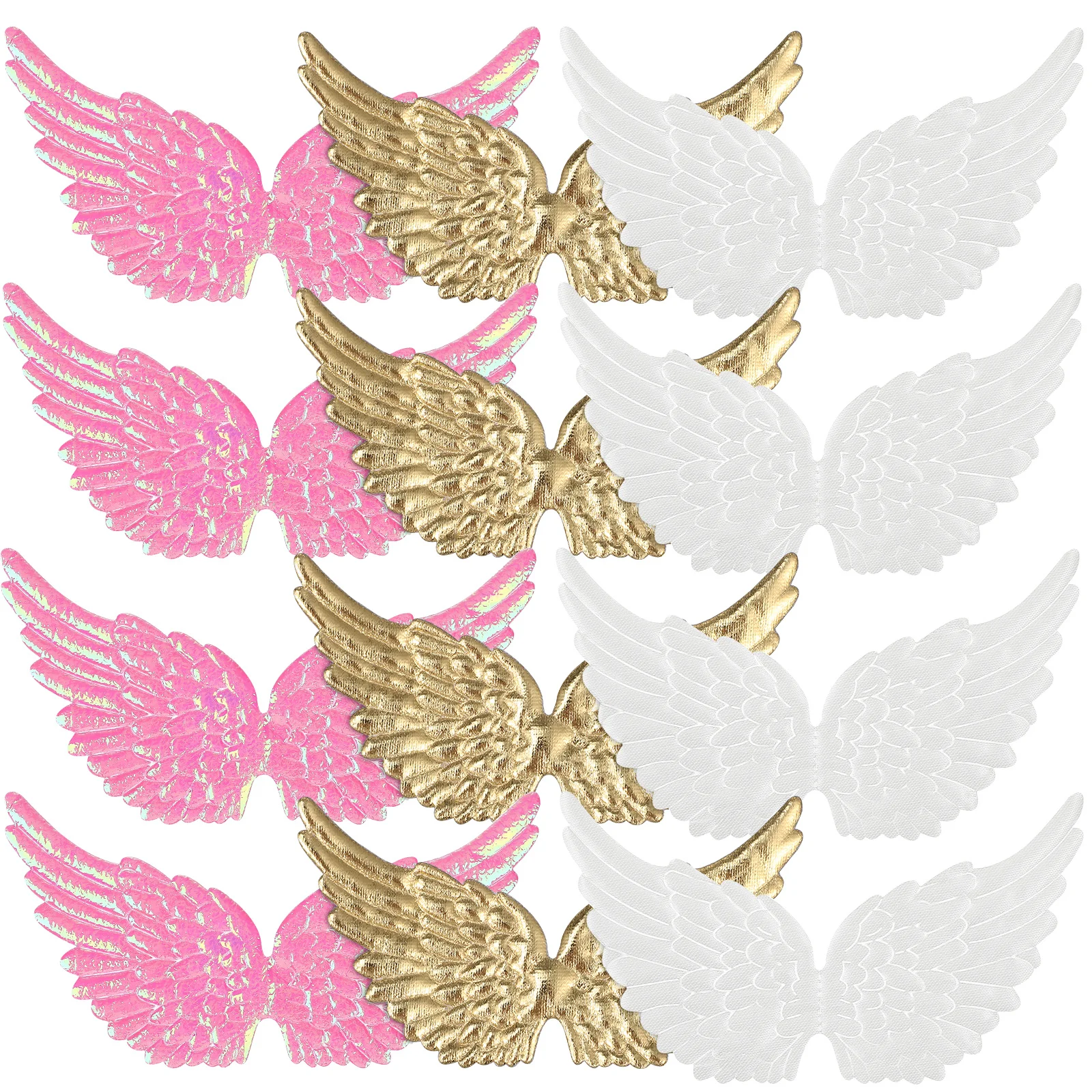 

36Pcs Fabric Wings DIY Wing Accessories Delicate Lifelike Decoration for Suitcases Hats Bags Clothes Cover Stain