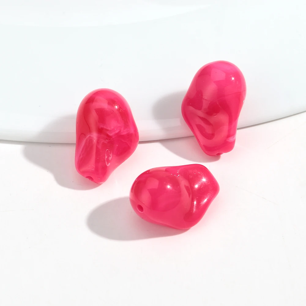 20pcs Irregular Geometric Colorful Acrylic Loose Beads