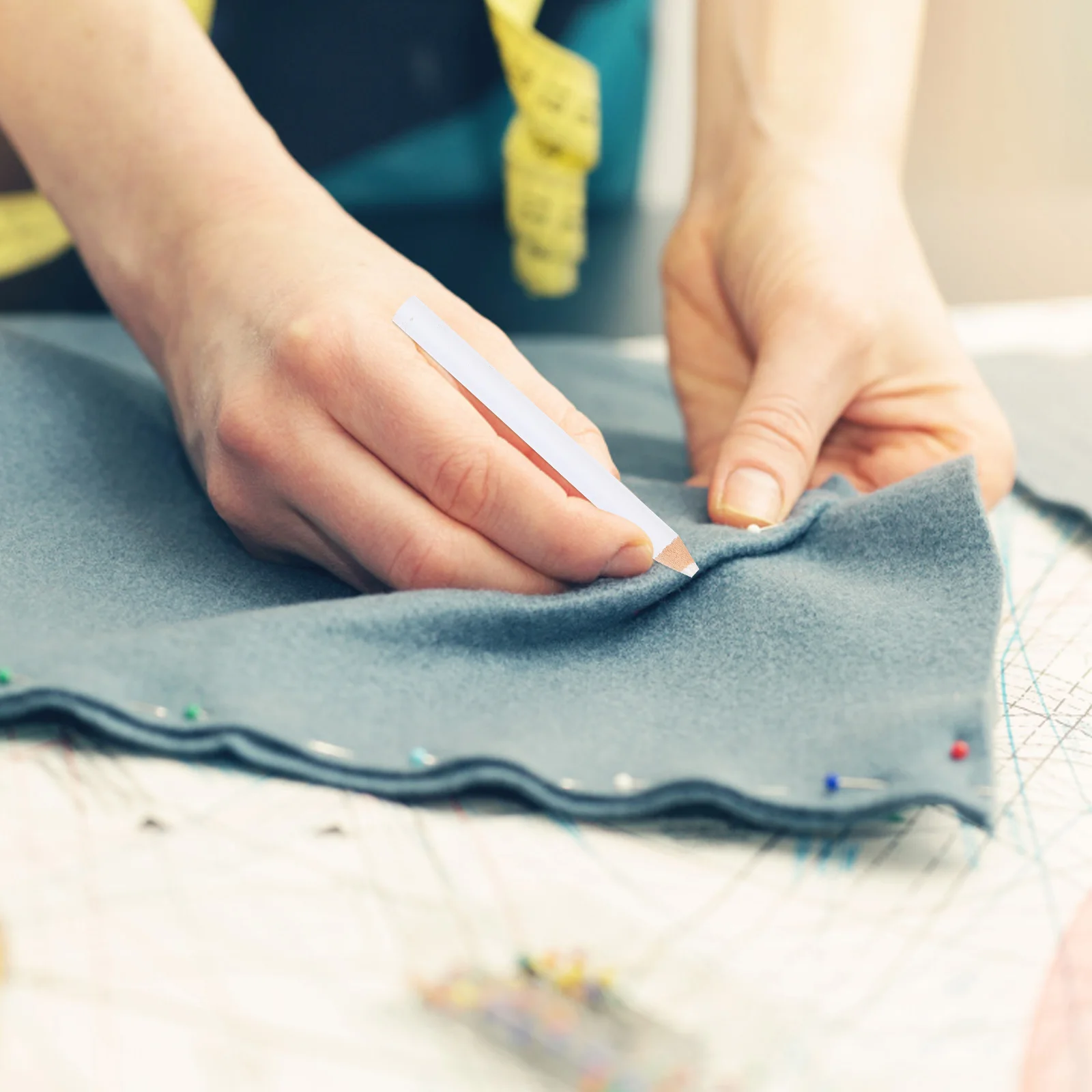 7 قطعة قلم رصاص علامة النسيج الطباشير ماركر الملابس اللحف قابل للمسح قابل للغسل لينة الرصاص عالية الدقة التطريز القلم للخياطة