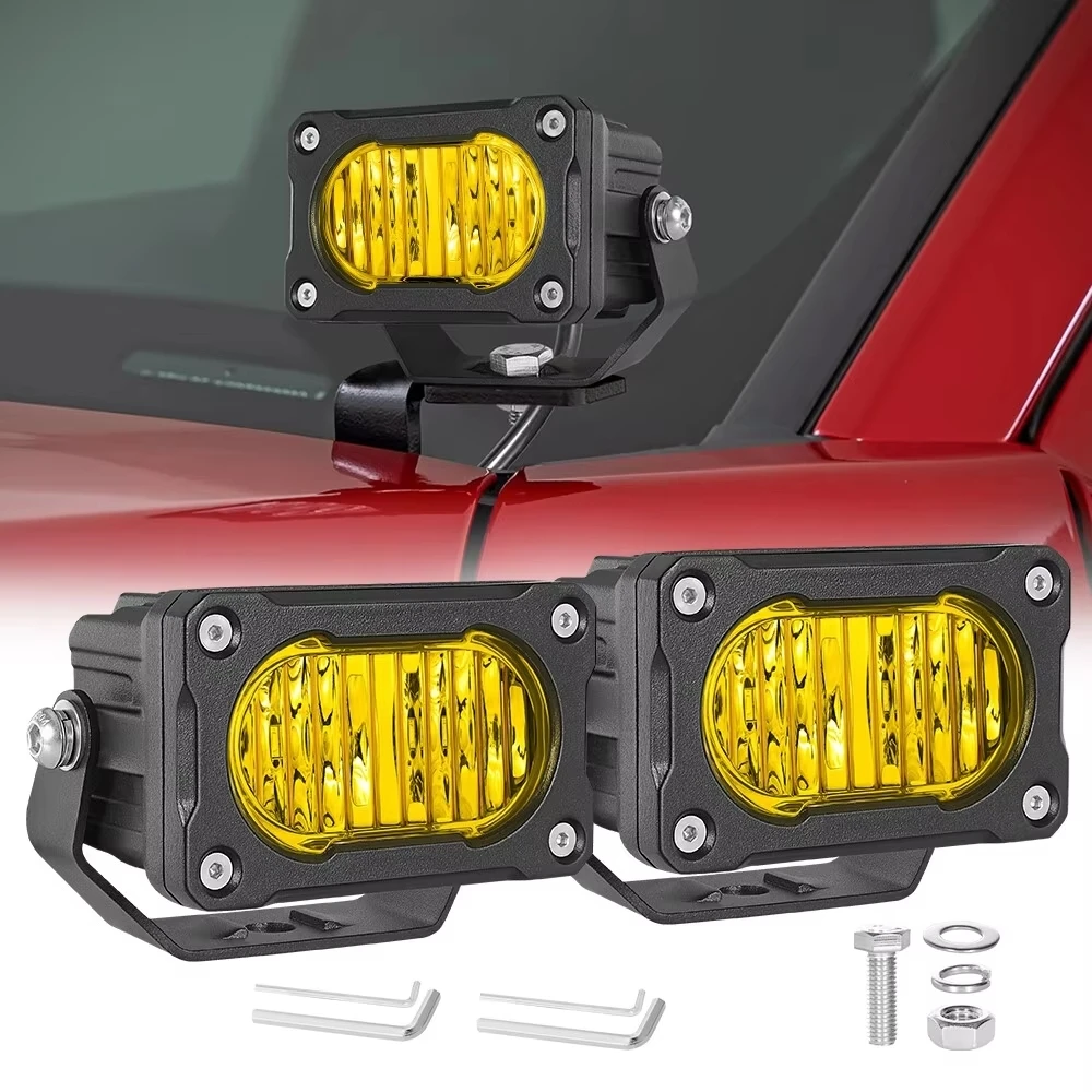 

2PCS 40W LED Work Light Bar Spot Flood Combo Pods Offroad Fog Lamp SUV ATV UTV LED Light Bar A-pillar Hood Mount Bumper Driving