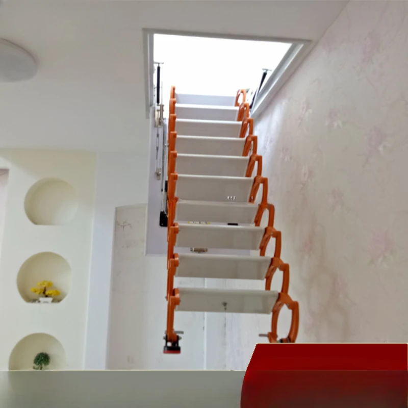 For Steel Ladders for Loft Retractable Staircase To Save More Space Domestic Ladder Lofts