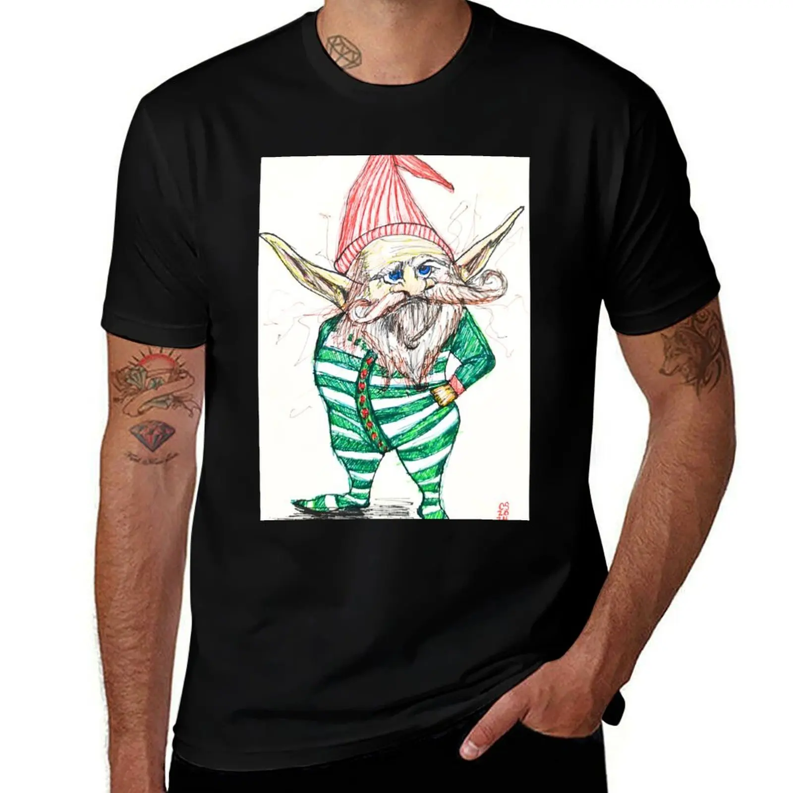 Funny and angry Christmas elf T-Shirt Lightweight Gym Training T-Shirt
